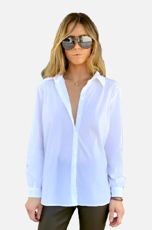 Modern Fashion Sale Button Up Flare Back Shirt - White