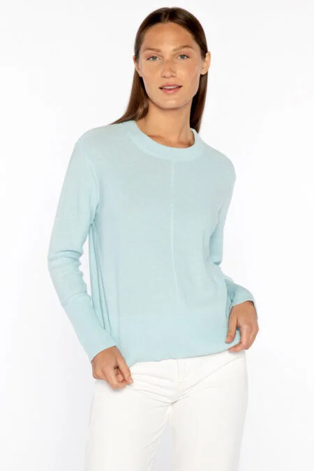 Trendy Styles Kinross Cashmere Rib Trim Crew