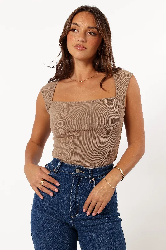 Fashion Forward Clara Top - Beige