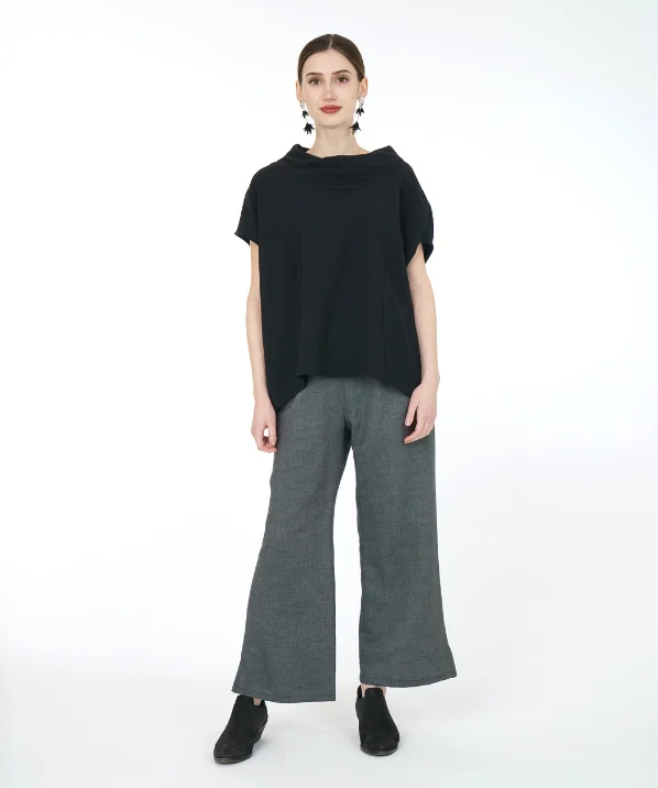 Step Ahead, Lead The Trend Niche - Seersucker - Hannah Top - Black