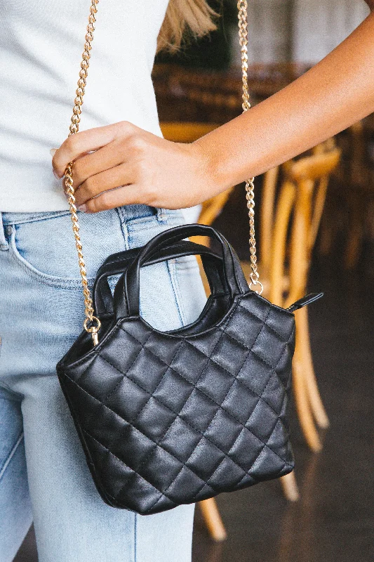 Addie Quilted Mini Bag, Black Flash Sale On Handbags
