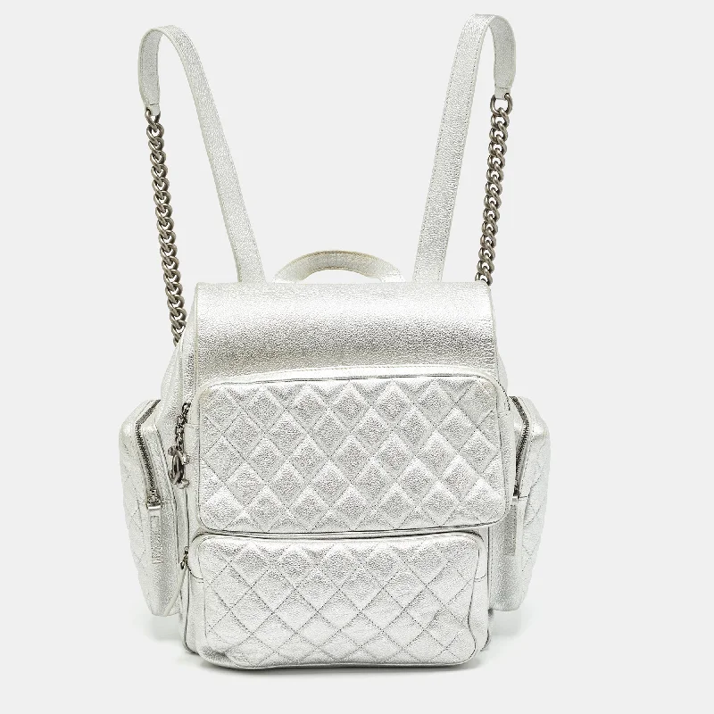 Chanel  Quilted Leather Casual Rock Airline Backpack Trendy Purses At Exclusive Promotional Rates