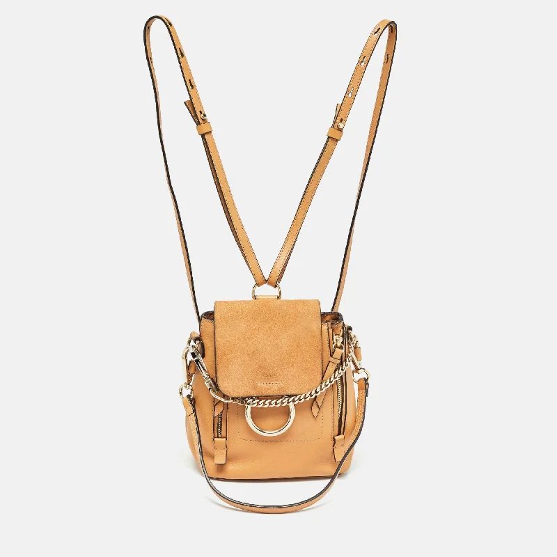 Chloe Tan Leather And Suede Mini Faye Daye Backpack The Best Handbag Deals Are Available Now Chloe Tan Leather And Suede Mini Faye Daye Backpack The Best Handbag Deals Are Available Now
