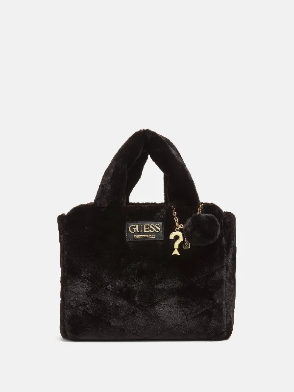 Elsie Faux-Fur Tote Stylish Handbags At Unbeatable Discounts