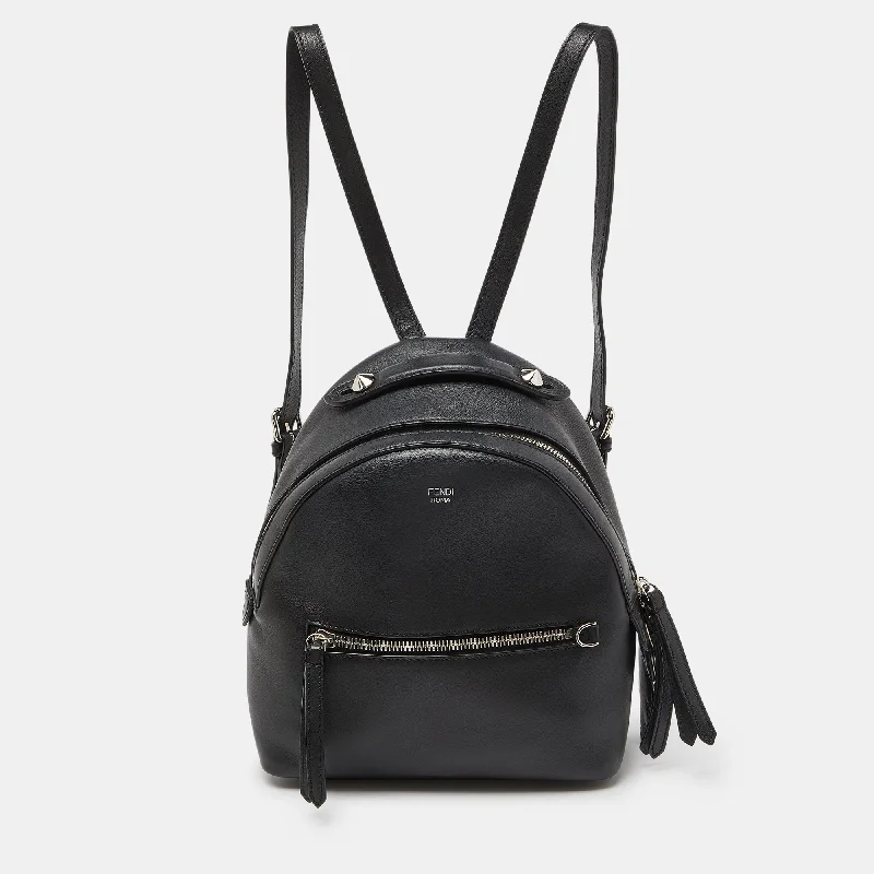 Fendi Black Leather Mini By The Way Backpack Everyday Handbags At Wallet-Friendly Rates