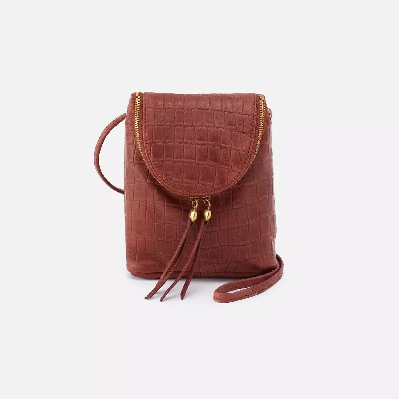 Fern Soft Croco Embossed in Brandy Everyday Bags, Budget-Friendly