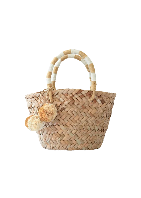 Mini St. Tropez Pom Pom Straw Tote Handbag Deals You'll Love