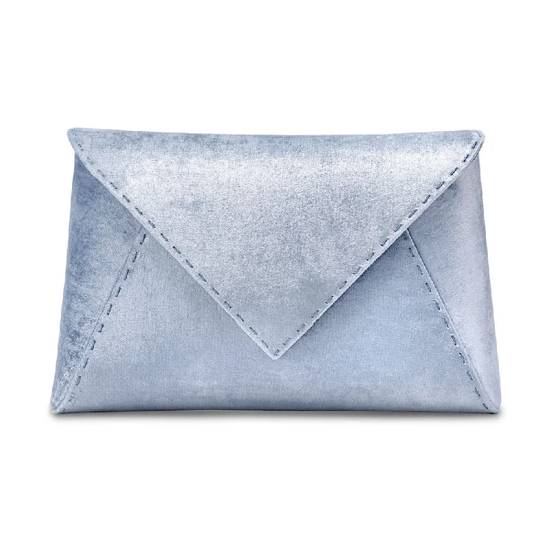 Lee Pouchet Large in Icy Blue Crushed Velvet Trendy Totes, Shop & Save
