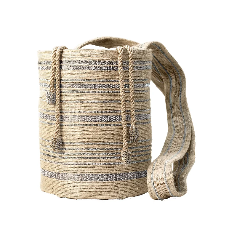 Natural Steel Bucket Bag Elegant Bags With Limited Stock Available