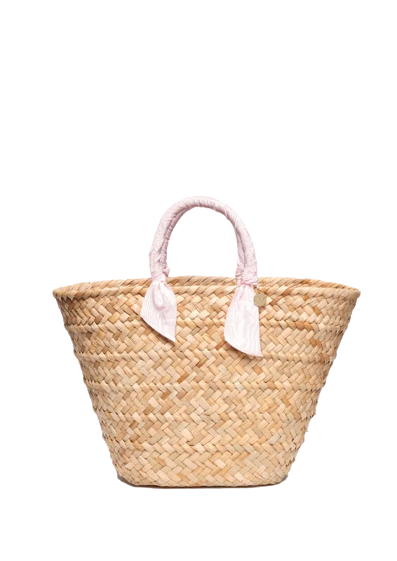 Rosie Woven Straw Ribbon-Handle Tote Limited-Stock Handbag Sale For A Stylish Look