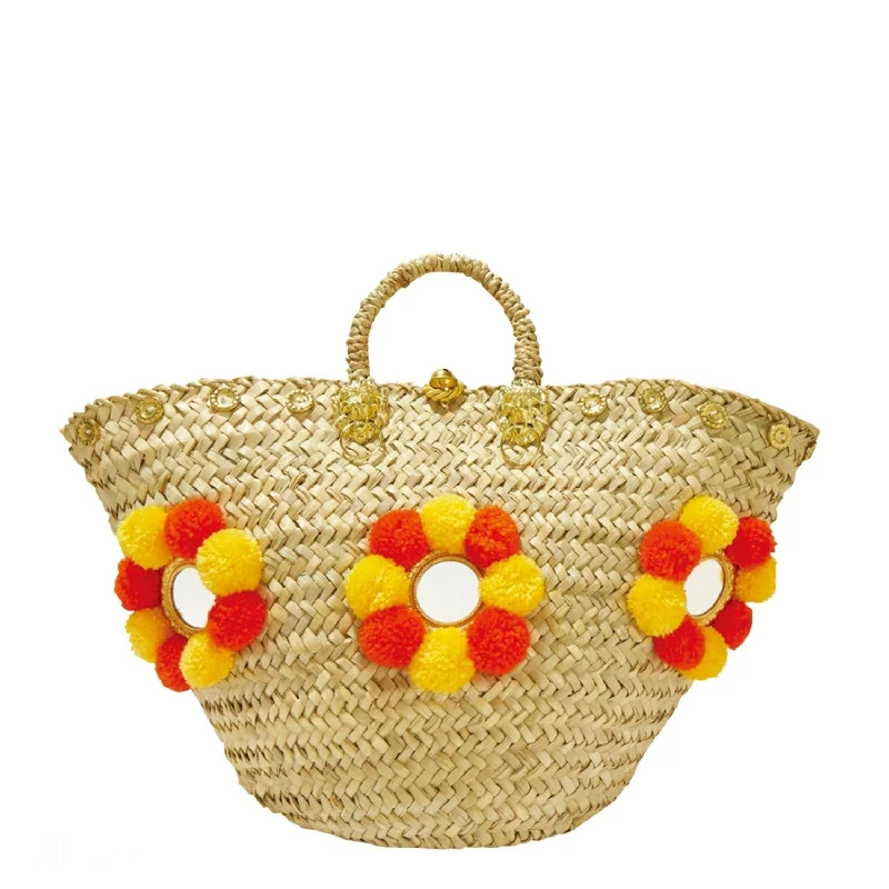 Sicilian Basket in Orange and Yellow Shoulder Bags, Best Deals Today