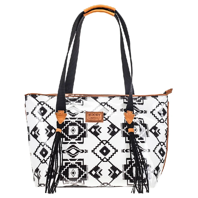 "Whiteriver" White/Black Aztec Pattern Large Tote Purse Luxury Totes, Affordable Prices "Whiteriver" White/Black Aztec Pattern Large Tote Purse Luxury Totes, Affordable Prices
