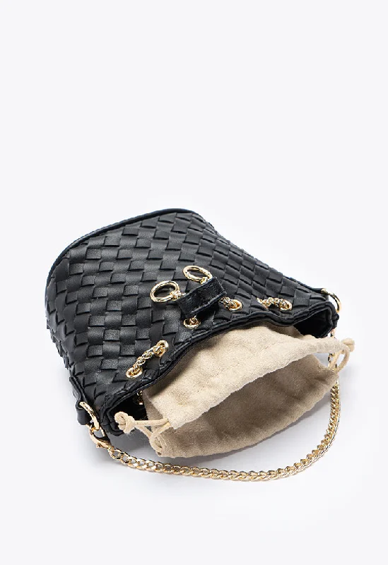 Basket Weave Mini Bucket Pouch Crossbody Bag Trendy Purses With Limited-Time Offers