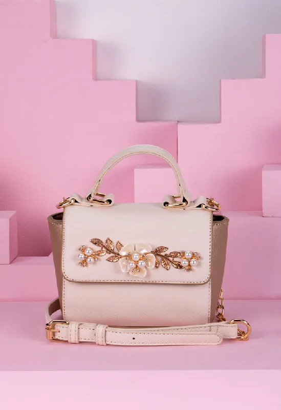 Brooch Embellished Crossbody Bag Designer-Inspired Bags At Reduced Prices