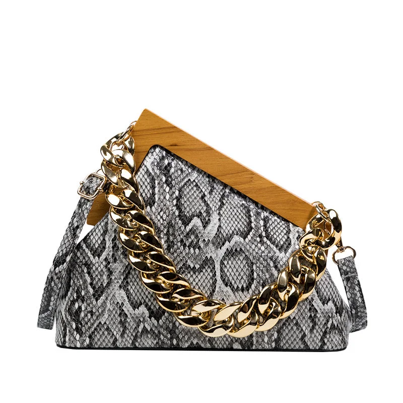 2022 Branded Snake Pattern Snake Skin Purse Luxury Leather Shoulder Bag Wooden Clamp Bags Women Handbags Ladies Stylish Bags At Unbeatable Prices 2022 Branded Snake Pattern Snake Skin Purse Luxury Leather Shoulder Bag Wooden Clamp Bags Women Handbags Ladies Stylish Bags At Unbeatable Prices