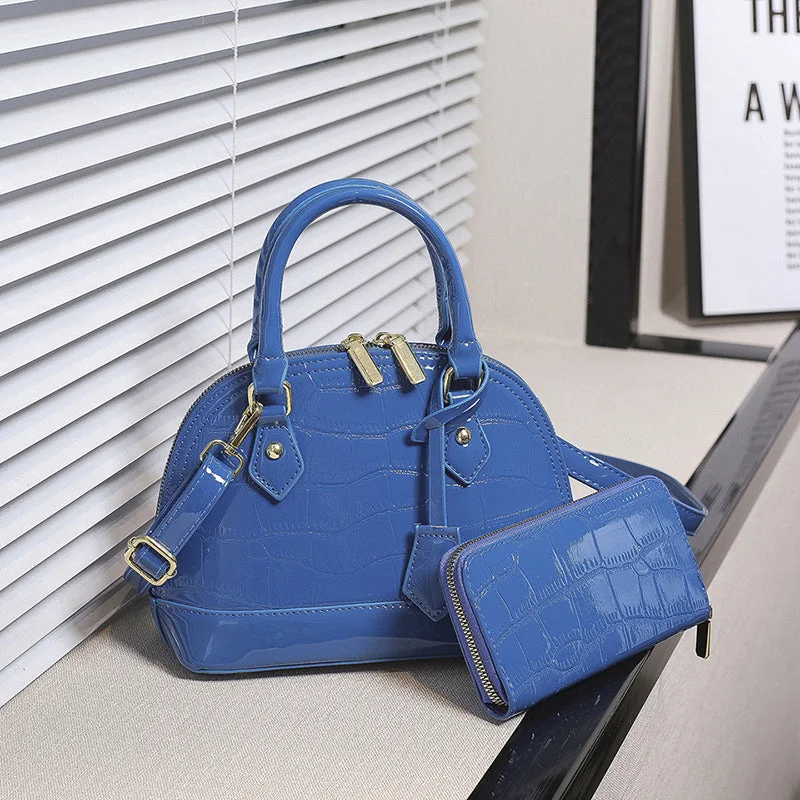 2022 New Fashion Crocodile Pattern Shoulder Bag Luxury Shell Shape Handbag Sets 2 Pieces Lady Hand Bags High-End Handbags At Affordable Prices 2022 New Fashion Crocodile Pattern Shoulder Bag Luxury Shell Shape Handbag Sets 2 Pieces Lady Hand Bags High-End Handbags At Affordable Prices