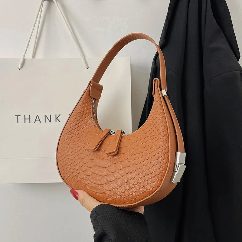 2023 Crocodile Pattern Armpit Hand Bags Underarm Women Shoulder Purses Half Moon Ladies Bags Leather Handbags Luxury Upgrade Your Look With Fashionable Bags 2023 Crocodile Pattern Armpit Hand Bags Underarm Women Shoulder Purses Half Moon Ladies Bags Leather Handbags Luxury Upgrade Your Look With Fashionable Bags