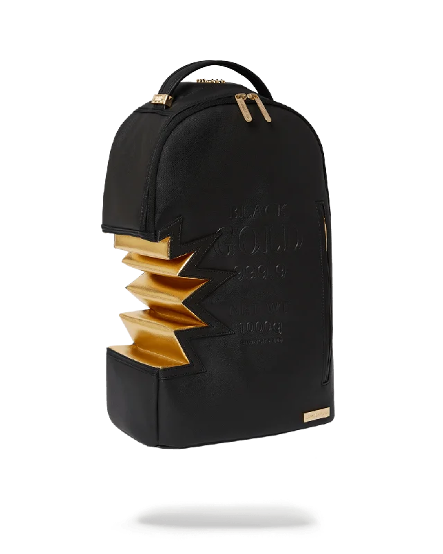Sprayground Backpack Ai3 BLACK GOLD DLX BACKPACK Black Statement Bags, Shop Today