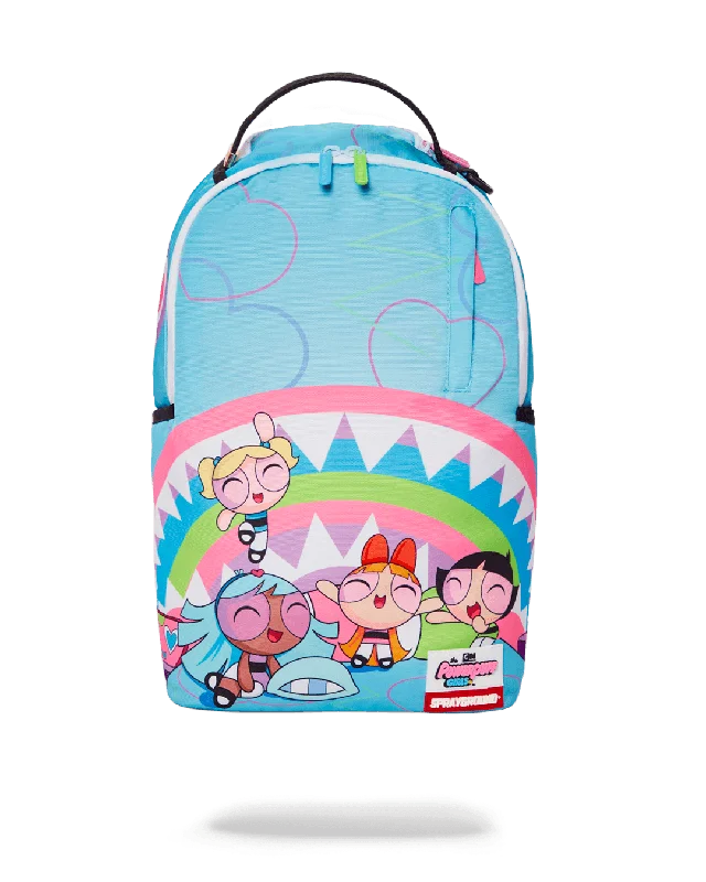 Sprayground Backpack POWER PUFF GIRLS Blue Shoulder Bags, Best Deals Today