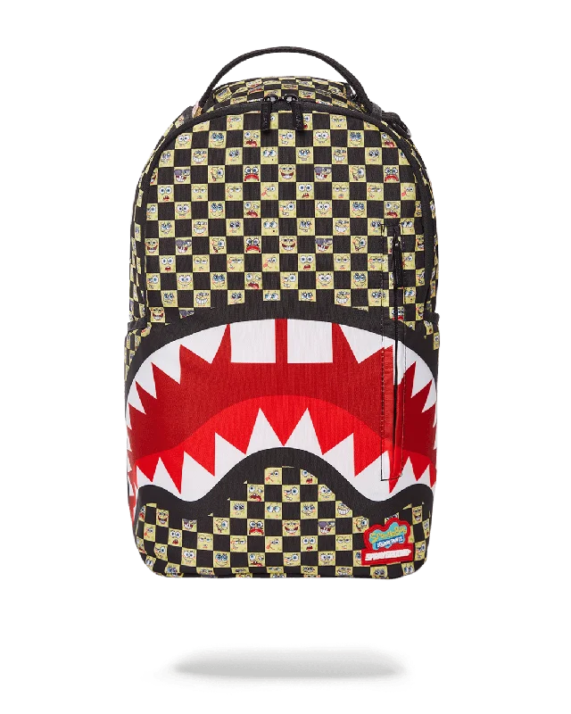 Sprayground Backpack SPONGEBOB CHECKERED Black Sleek Bags, Perfect Prices