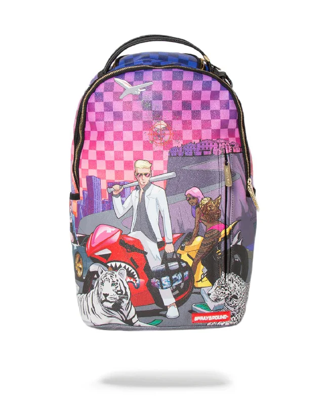 Sprayground Backpack THE DROP OFF PART 2 BACKPACK Pink Limited-Time Handbag Sale