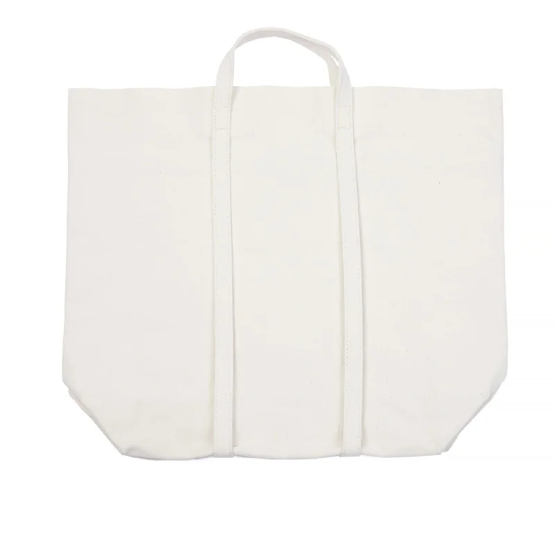 Amiacalva Canvas Large Tote Bag in White Elevate Your Style With Our Handbag Sale