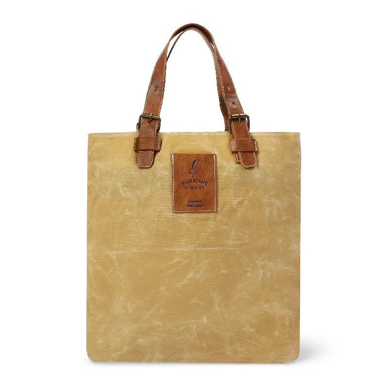Waxed Cotton Canvas Tote Bag - Natural Chic Handbags At Special Promotional Prices