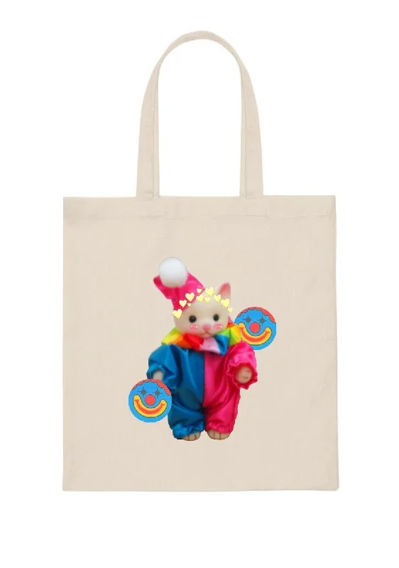 Chat Clown Canvas Tote Bag Flash Sale On Designer Bags