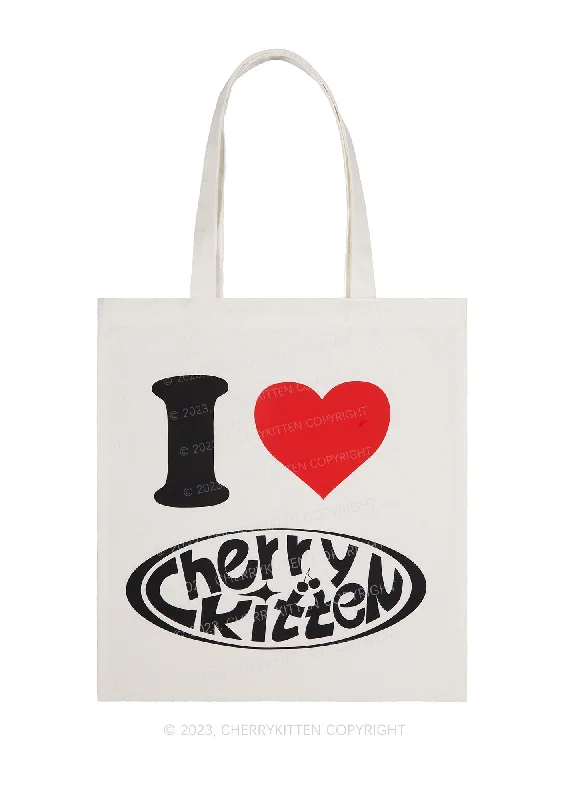 Cherrykitten Eco-friendly Y2K Canvas Tote Bag Trendy Purses, Limited Offer