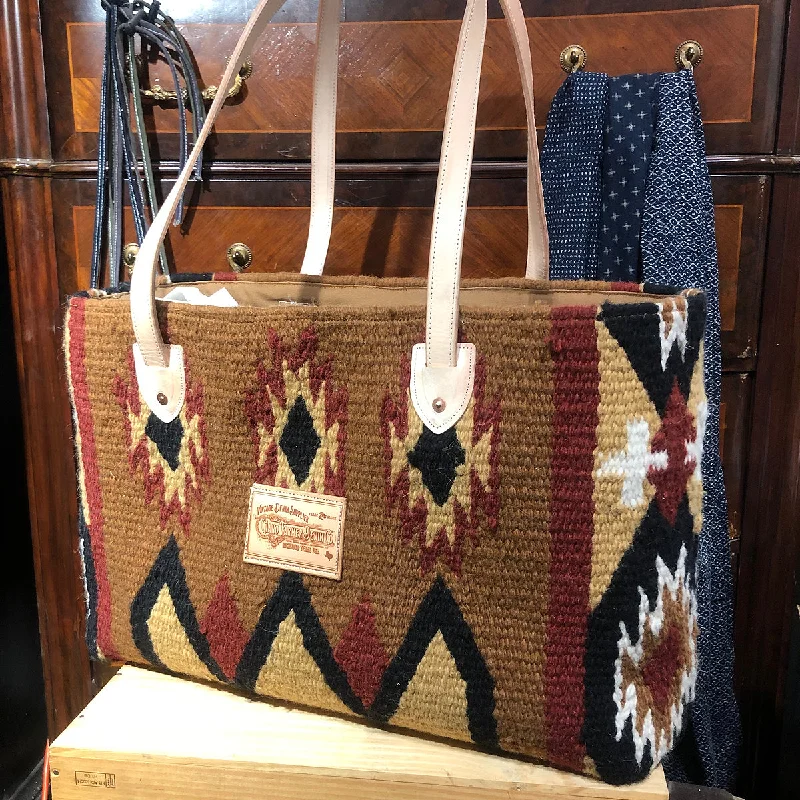 Hand Woven 100% WOOL Southwestern Tote Bag Ochre Brown Unmissable Deals On Trendy Handbags