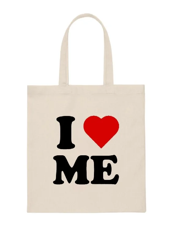 I Love Me Canvas Tote Bag Designer Bags At Low Prices