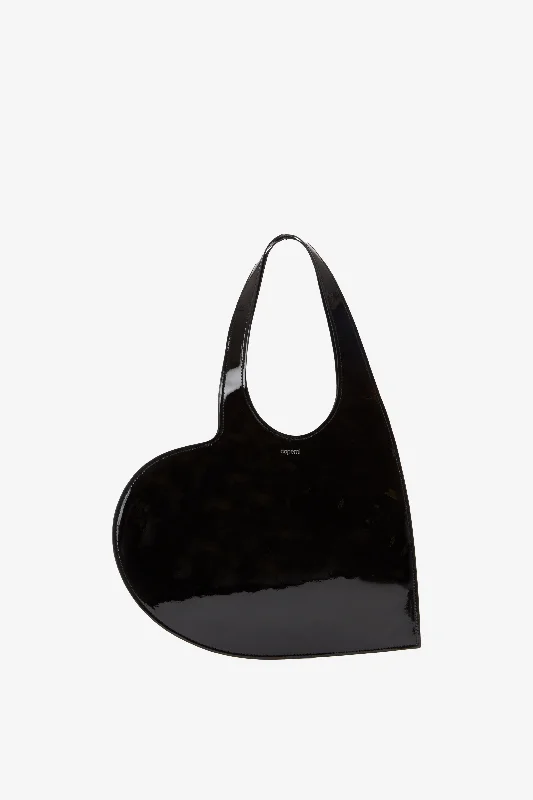 Patent Mini Heart Tote Bag Elegant Purses, Shop & Save