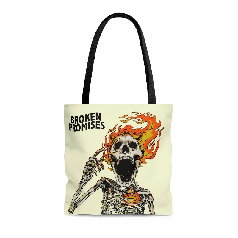 Pyromaniac Tote Bag Beige Elegant Bags With Limited Stock Available