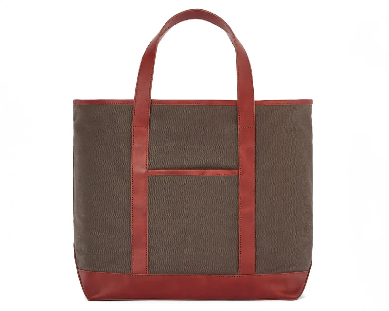 The Travis Tote Bag Cotton Twill: Scotch Green Affordable Luxury With Top-Quality Handbags