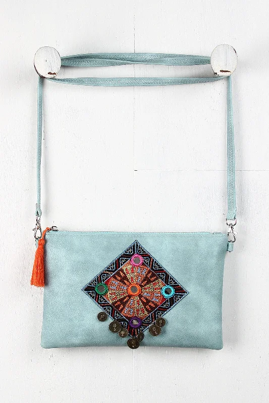 Embroidered Coins Convertible Crossbody Clutch Trendy Handbags, Limited-Time Sale