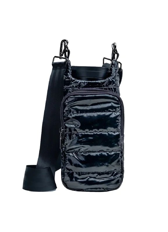 WanderFull Black Glossy Crossbody HydroBag with Black Solid Strap Affordable Elegance, Grab Yours Now WanderFull Black Glossy Crossbody HydroBag with Black Solid Strap Affordable Elegance, Grab Yours Now