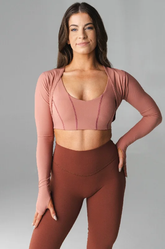 The Perfect Fit At The Perfect Price Cloud II™ Shrug - Terracotta Contrast