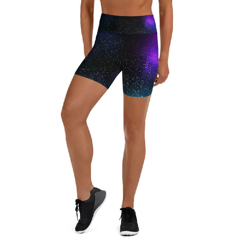 Cosmic High Waist Yoga Shorts