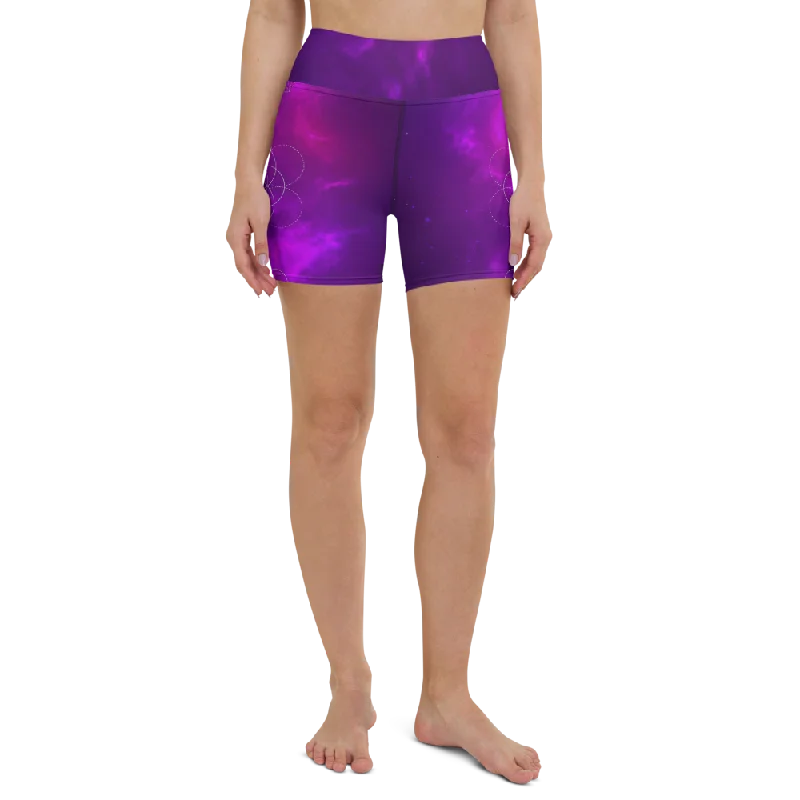 Purple Passion High Waist Yoga Shorts