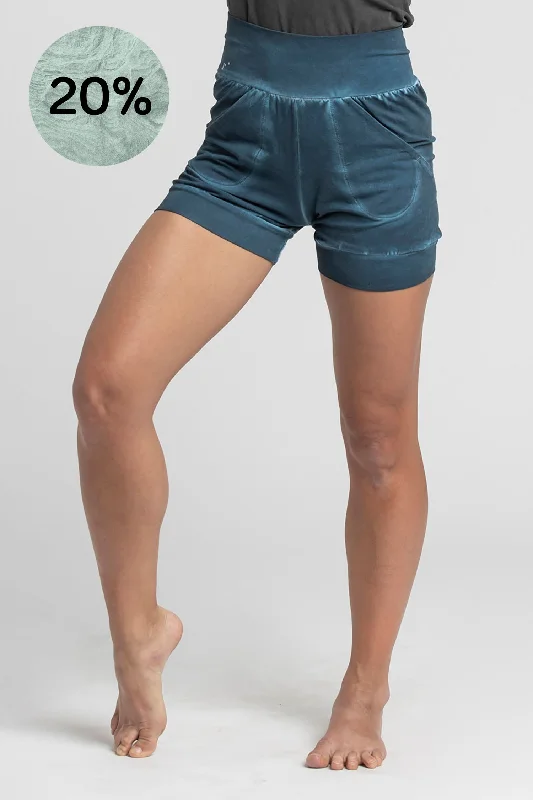 Stonewash Slouchy Yoga Shorts