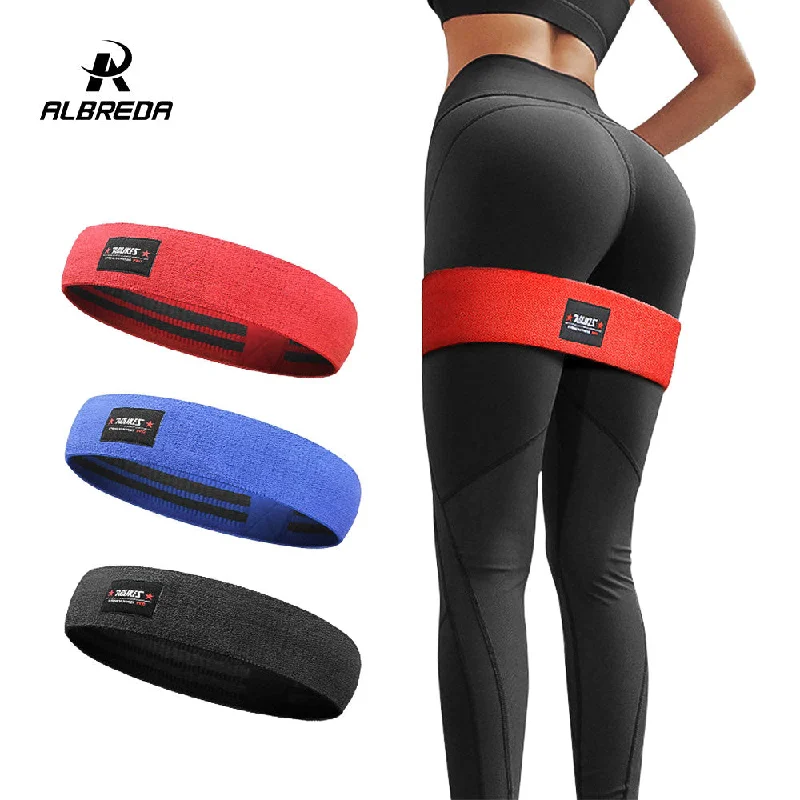 ALBREDA Men&women Hip Resistance Bands Booty Leg Exercise Elastic Bands For gym Yoga Stretching Training Fitness Workout FE347