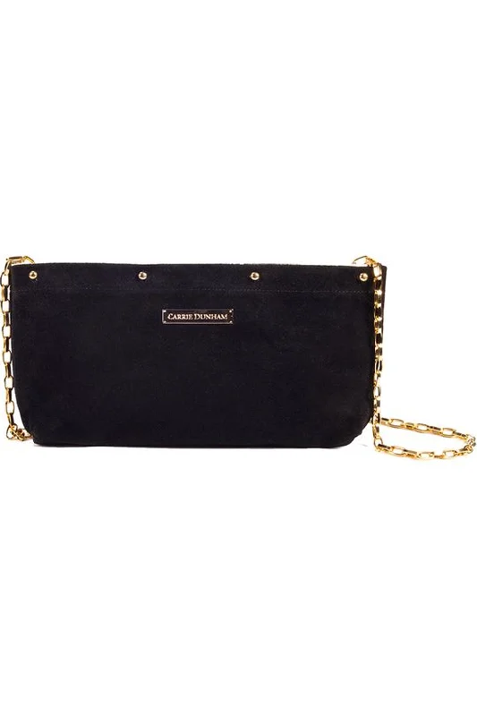 Black Suede Clutch Cover Stylish Handbags At Unbeatable Discounts