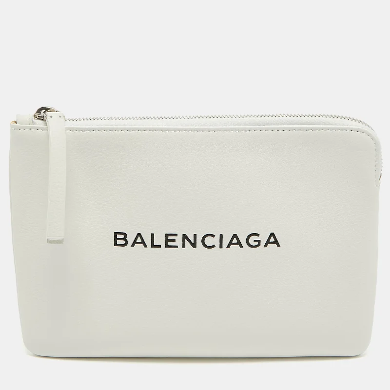 BalenciagaLeather Zip Pouch Carry Elegance For Less