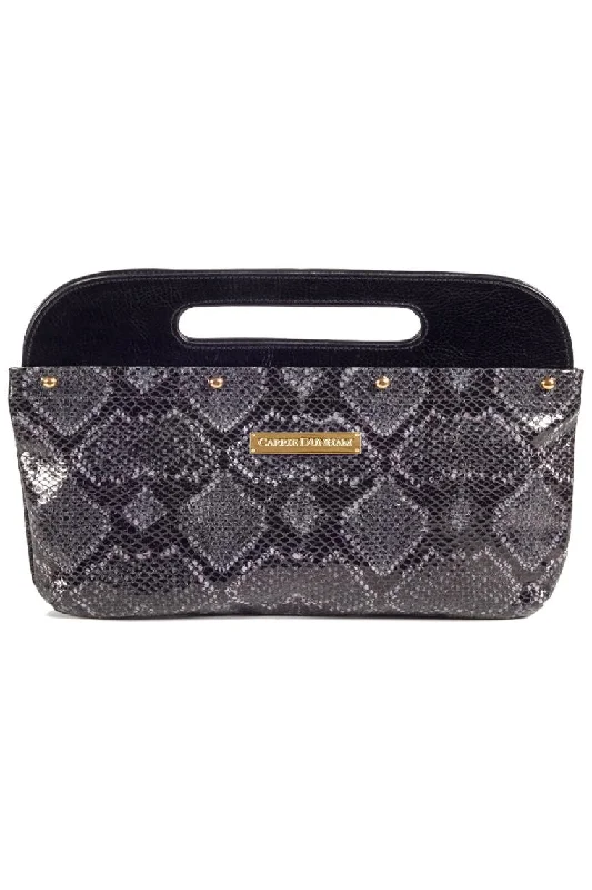 Black & Lavender Python Clutch Cover Sleek Bags, Perfect Prices