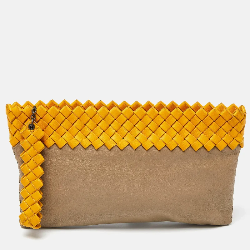 Bottega Veneta /yellow Leather Wristlet Clutch Chic Bags, Shop Now