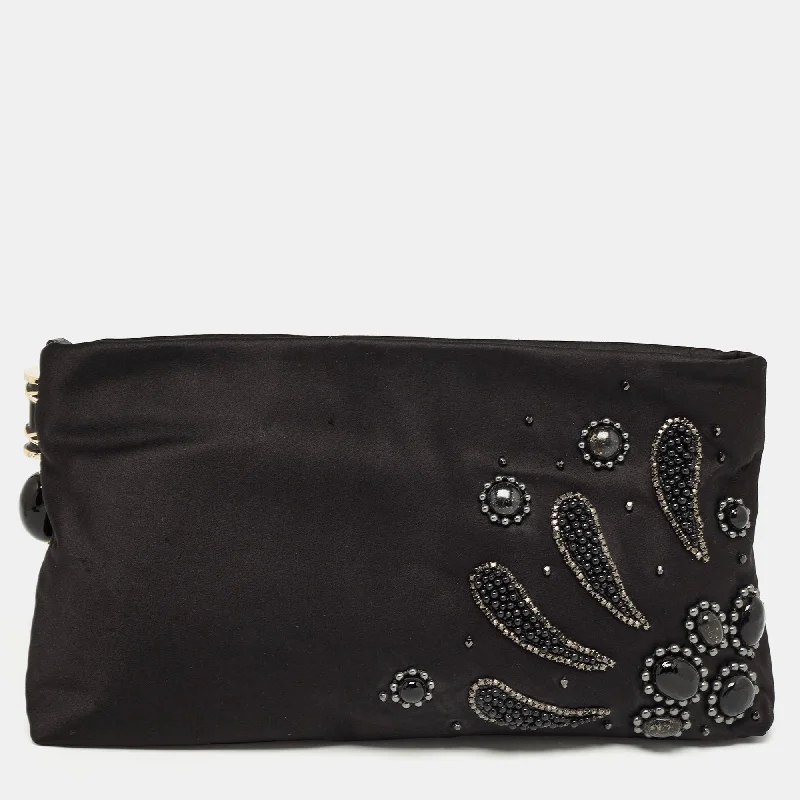 Bvlgari  Satin Embellished Clutch Elegant Purses, Shop & Save