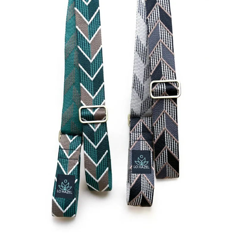 Chevron Leaves Yoga Mat Strap