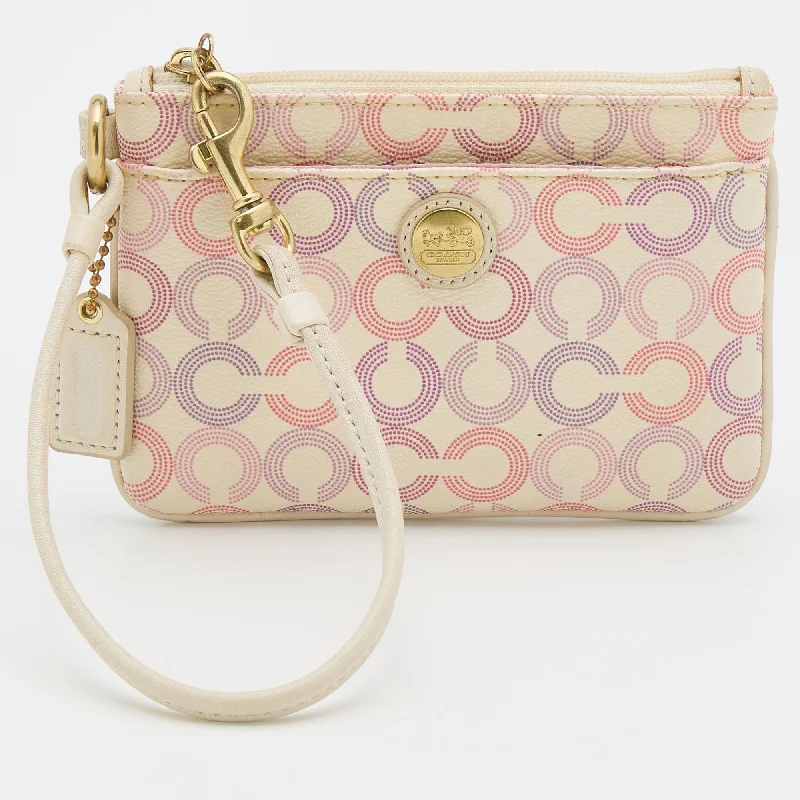 Coach color Coated Canvas Clutch Bag High-End Bags, Low-End Prices