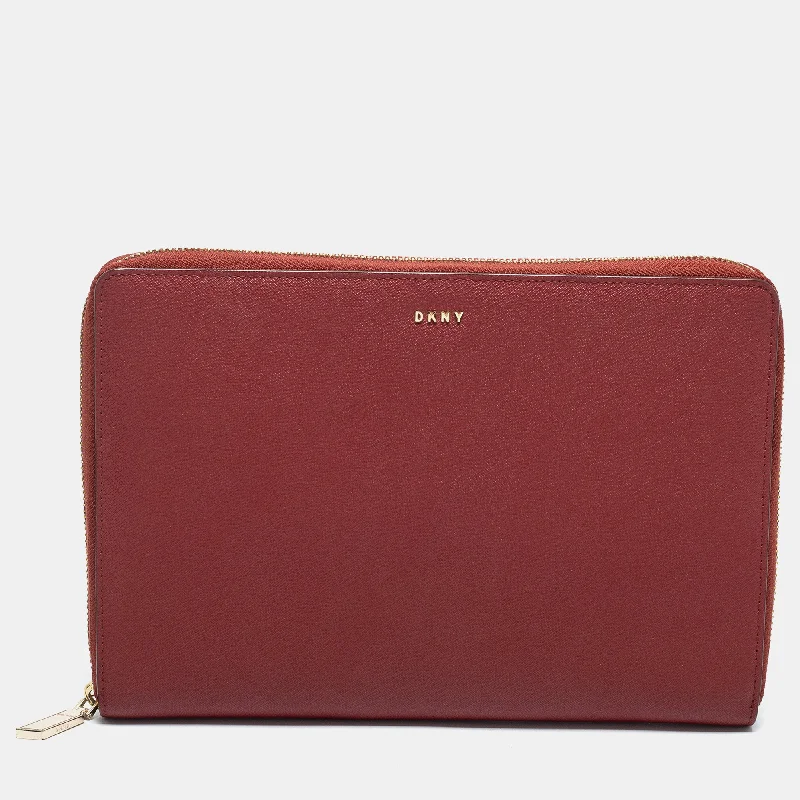 Dkny Leather Large Bryant Zip Around Clutch Premium Quality Bags, Budget Prices