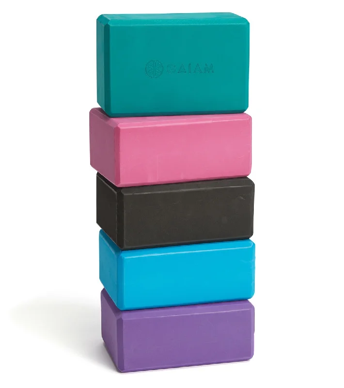 Gaiam Foam Yoga Block 4 Inch Deep Purple